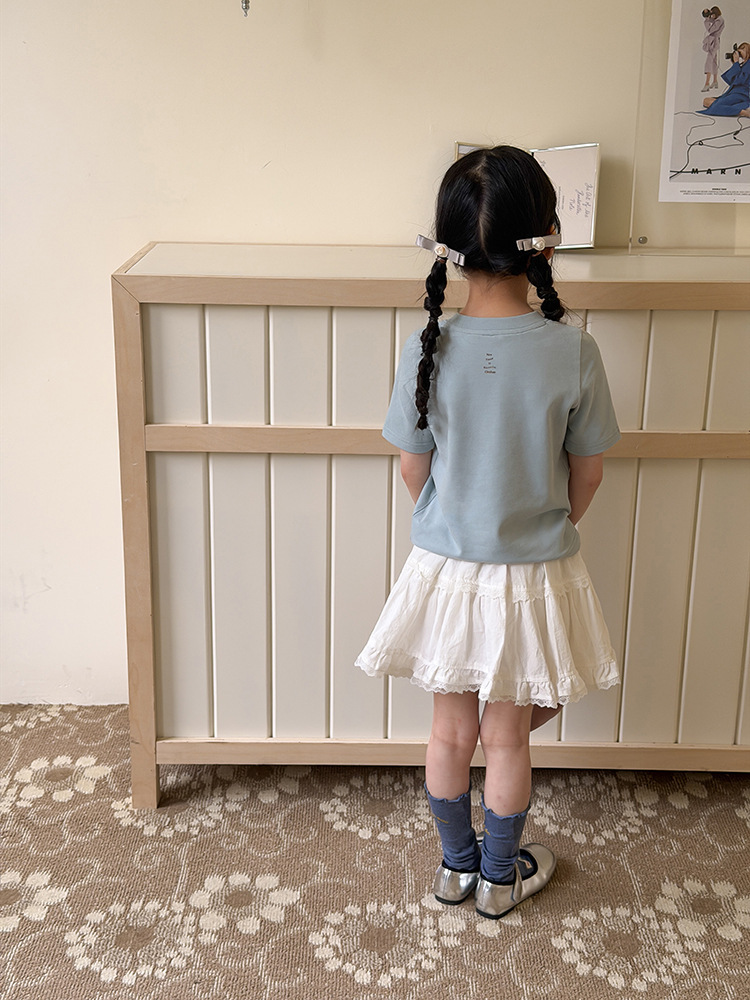 任選兩件$400【H0493】韓版後小字母印花短袖上衣(100-170)