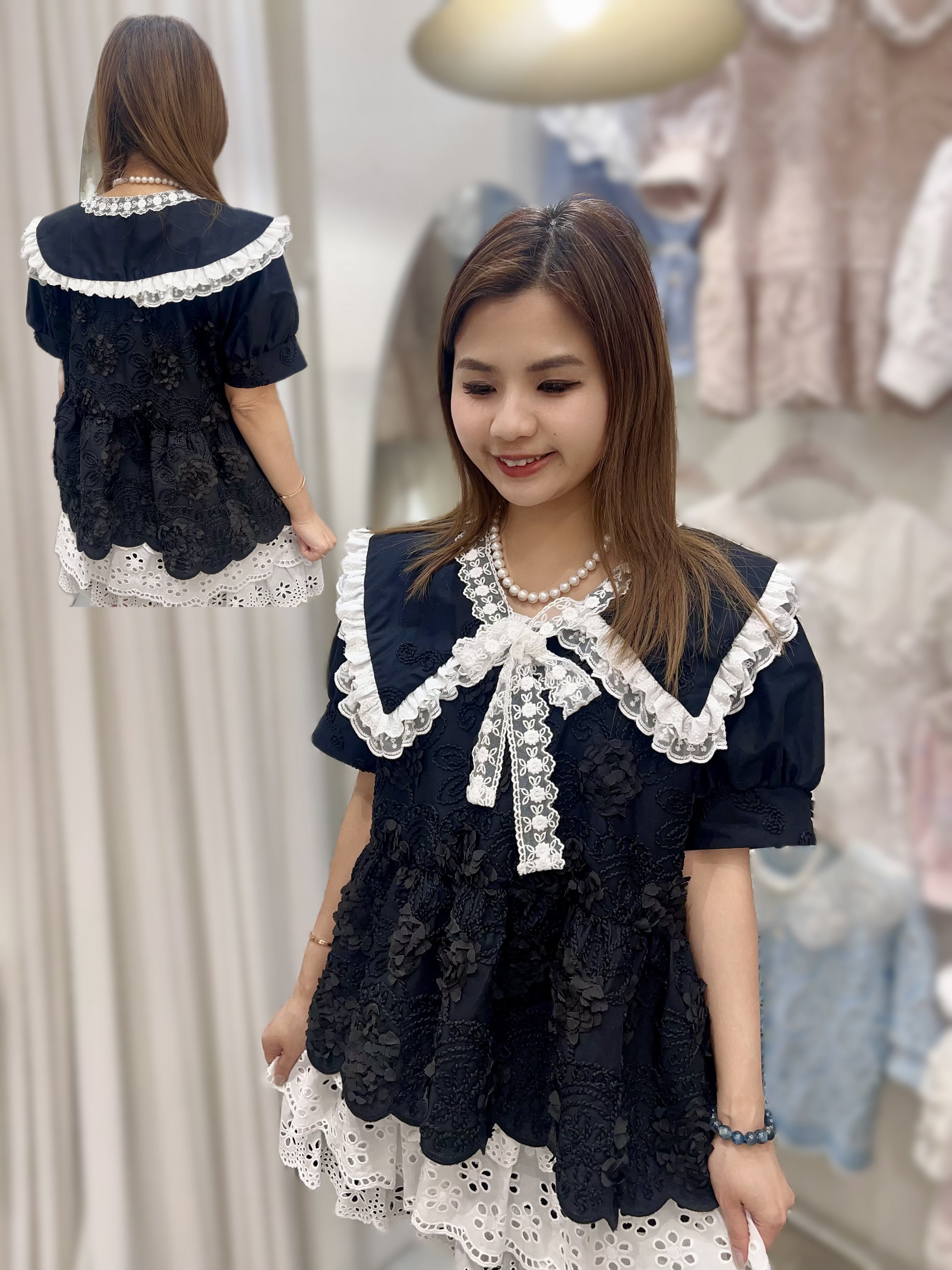 Y135  高質LACE 胸42 長23 $479[一口價]