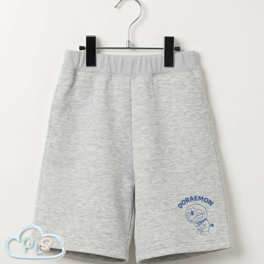 現貨 兒童款短褲 GENTLE FUTURE 多啦A夢 Global Work 淺麻灰色 #22986-1