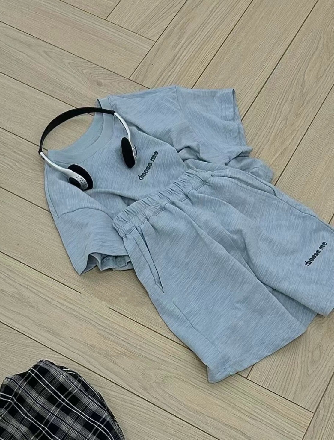 韓系簡約短袖套裝