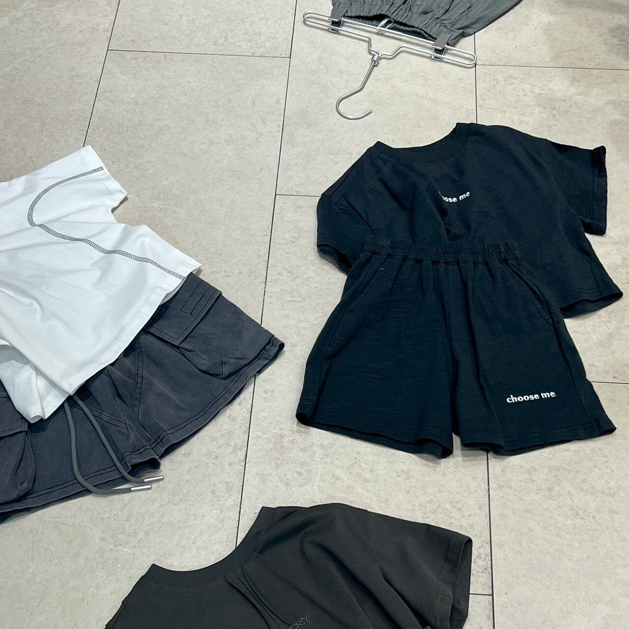 韓系簡約短袖套裝