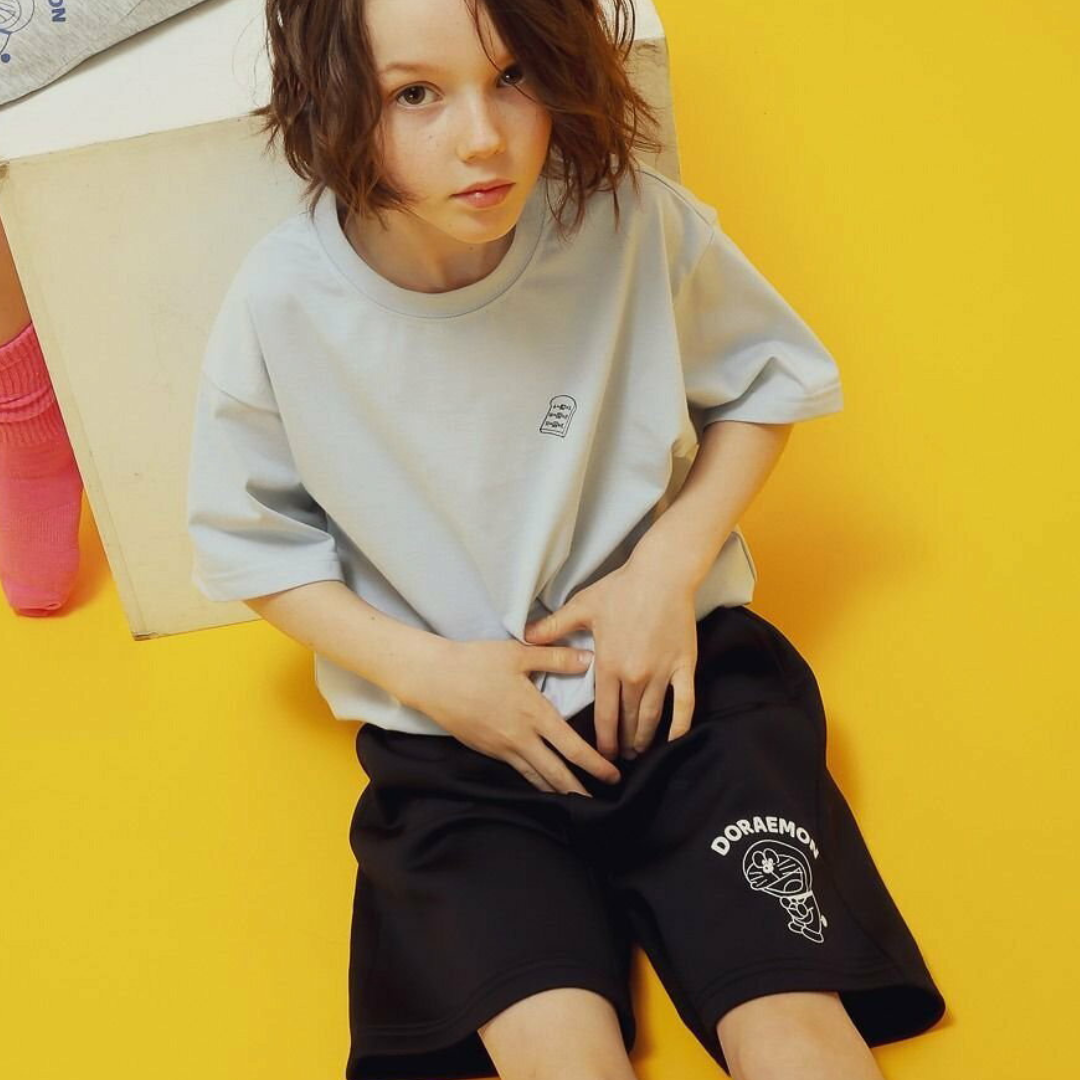 現貨 兒童款短褲 GENTLE FUTURE 多啦A夢 Global Work 黑色 #22985-1