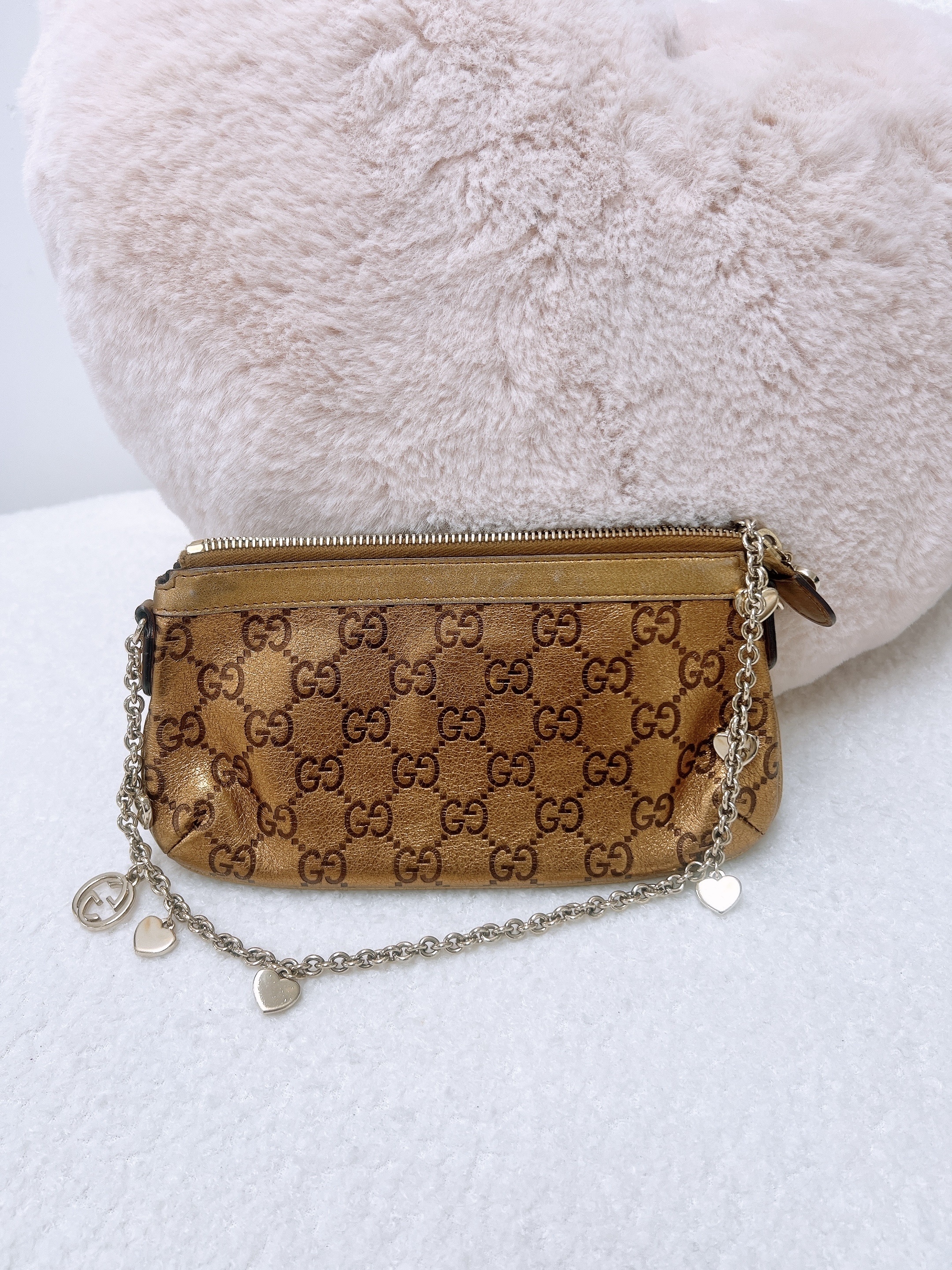 Gucci chain pochette bronze/gold
