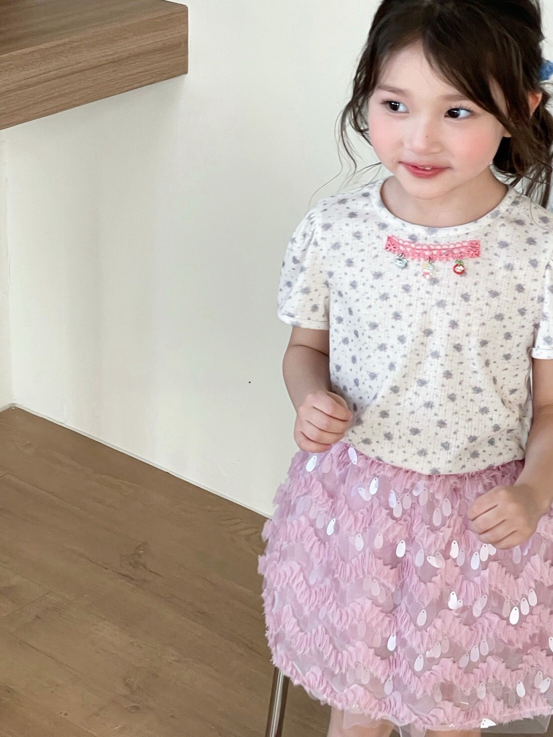 甜甜系印花上衣