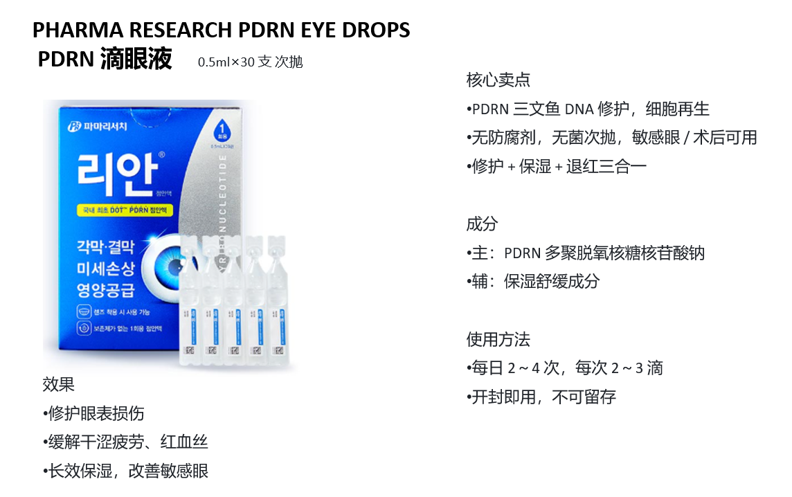 BN260329-K1 JH1 PHARMA RESEARCH PDRN EYE DROPS(0.5ml x 30)28/8/2026