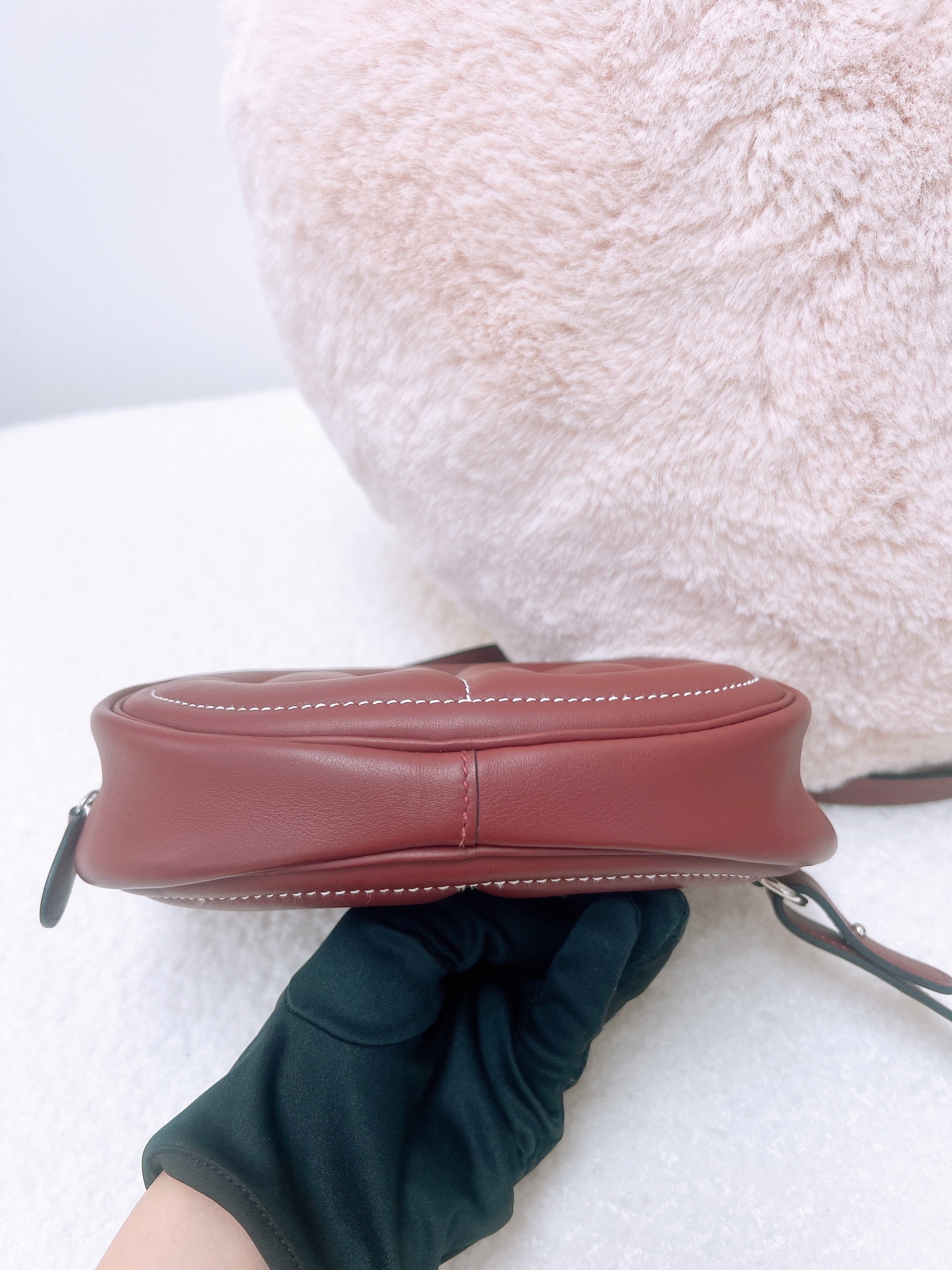 Hermes in the loop belt bag (rouge h/ stamp b)