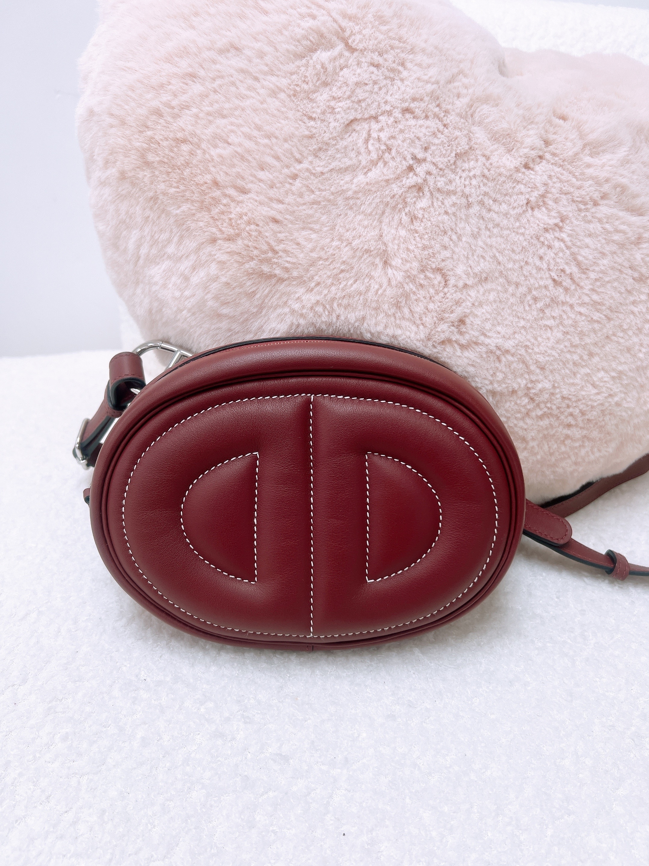 Hermes in the loop belt bag (rouge h/ stamp b)