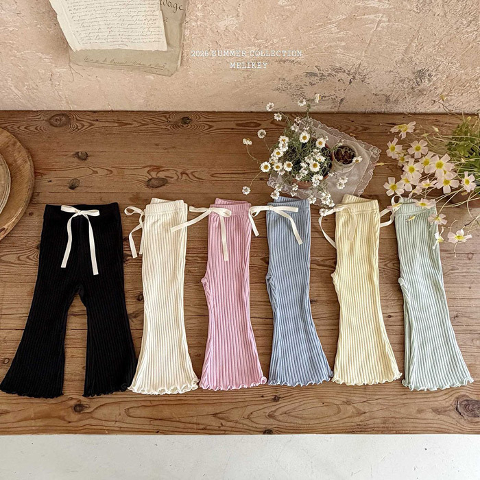 正韓夏MELIKEY 六色捲邊喇叭褲