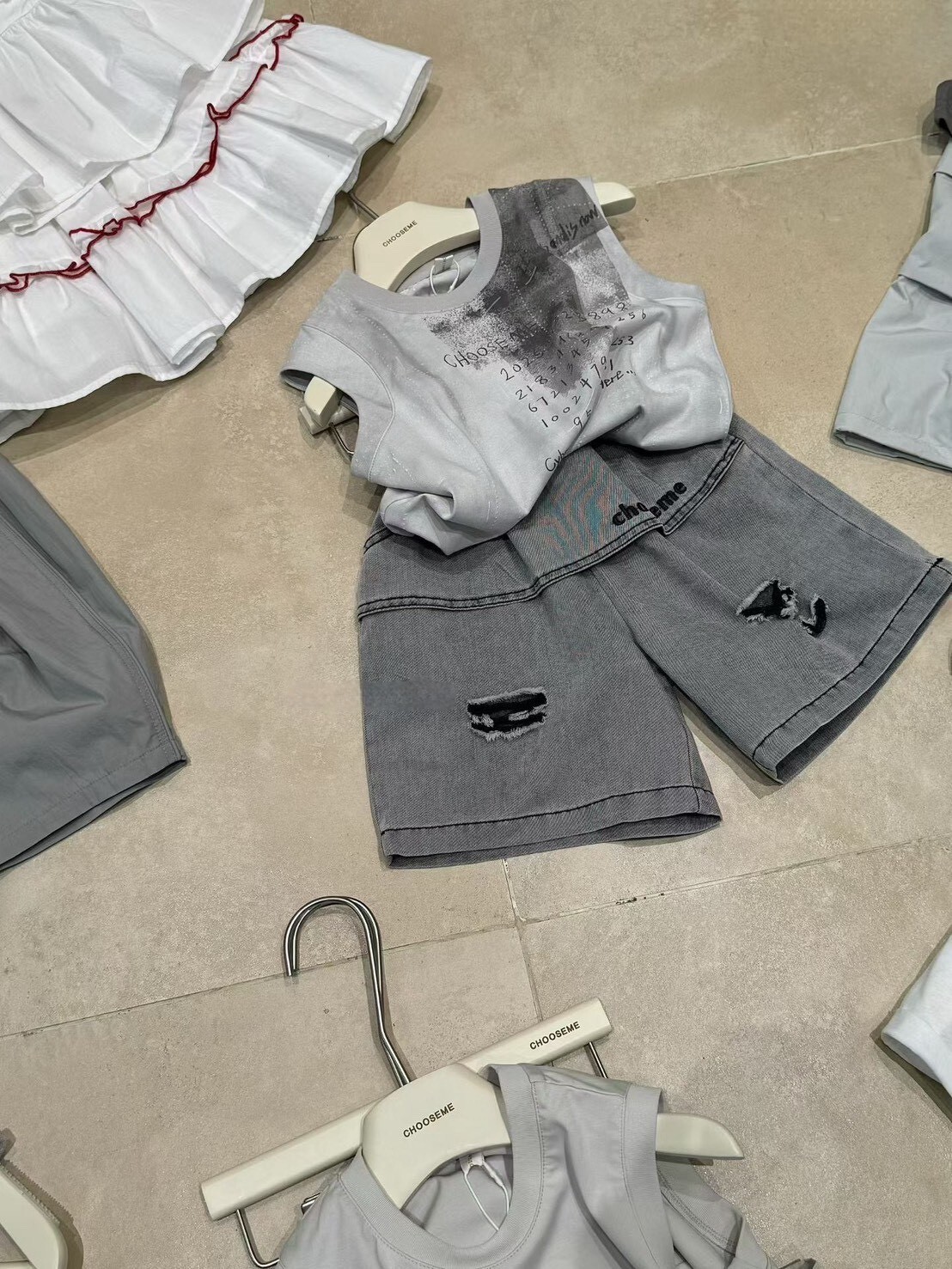 水洗破壞設計短褲