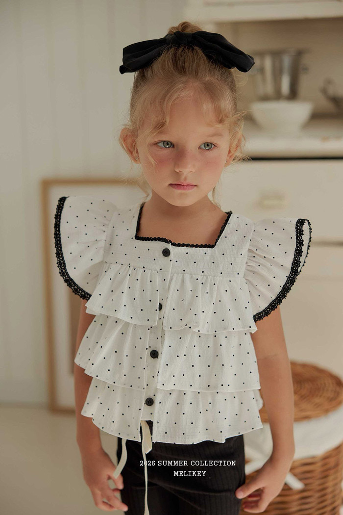 正韓夏MELIKEY 兩色後綁帶荷葉背心