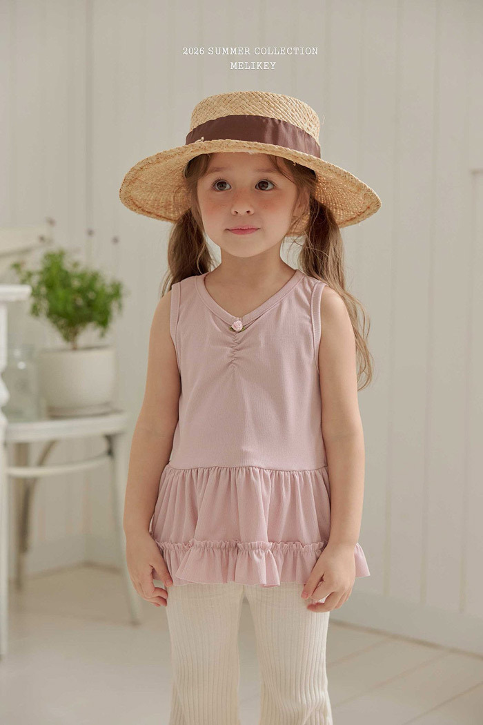 正韓夏MELIKEY 兩色玫瑰花背心