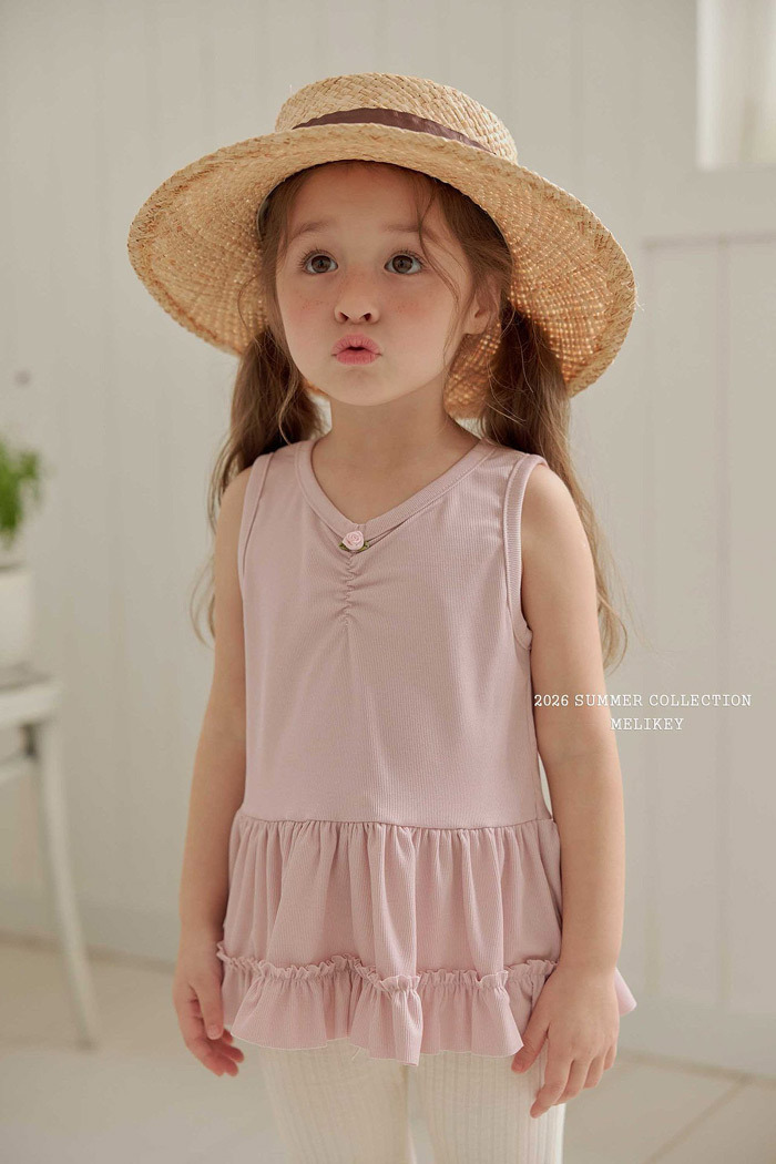 正韓夏MELIKEY 兩色玫瑰花背心