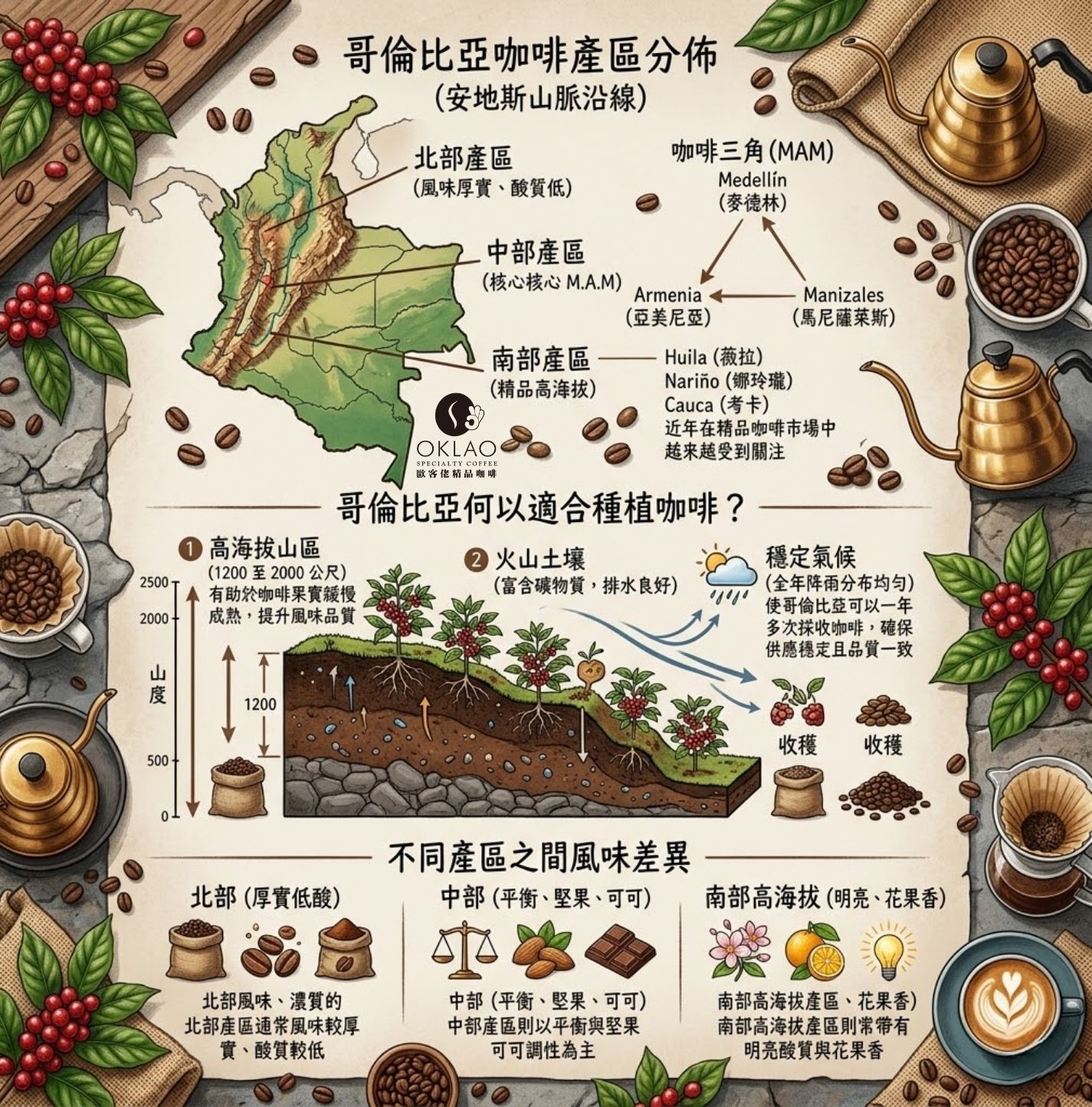 哥倫比亞咖啡豆等級 哥倫比亞咖啡豆特色 哥倫比亞咖啡豆品種 哥倫比亞咖啡豆口感 哥倫比亞咖啡豆推薦 哥倫比亞咖啡評價 歐客佬咖啡 精品咖啡 精品咖啡豆 掛耳咖啡 咖啡禮盒