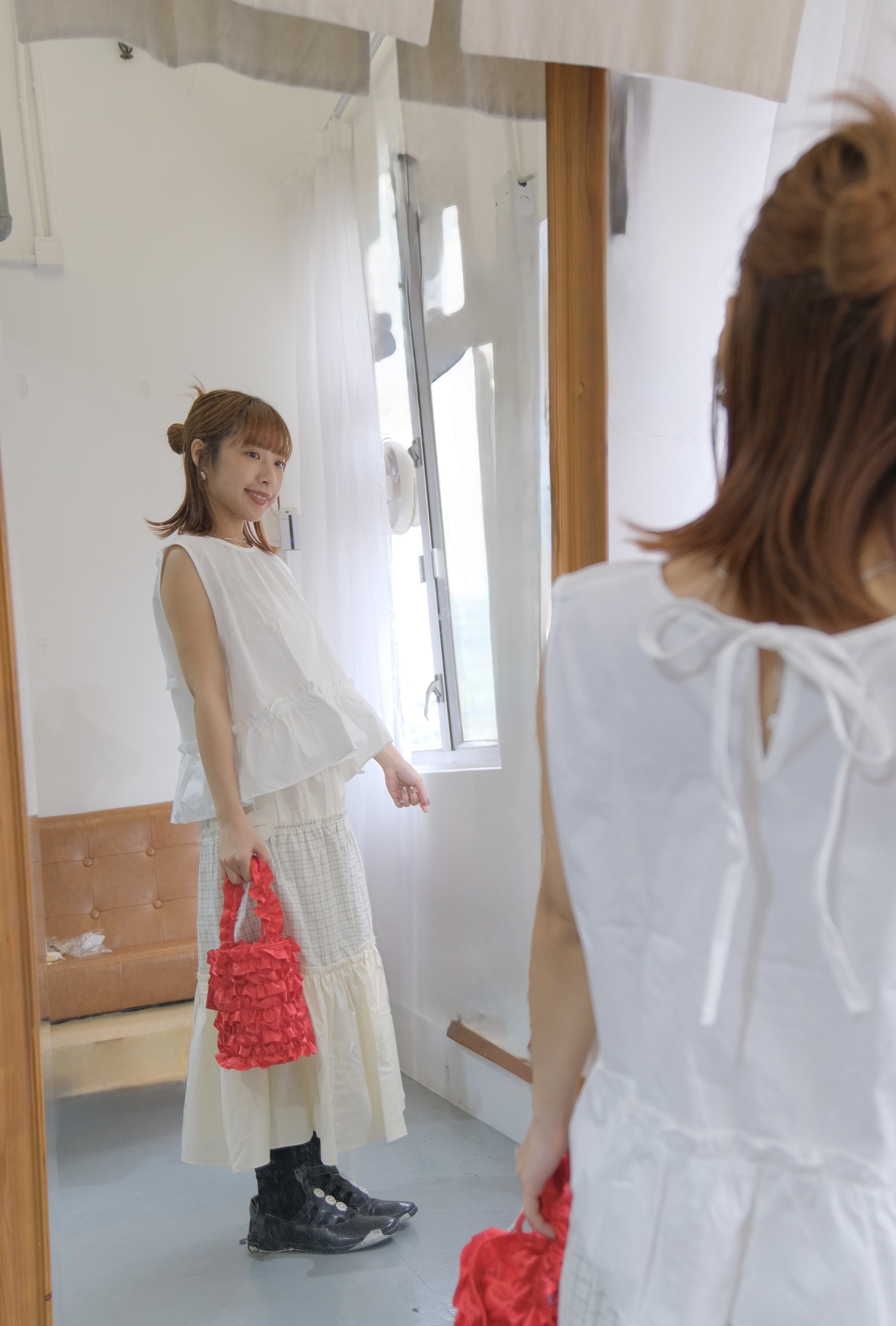 矮個子友好～撞色格仔Sk