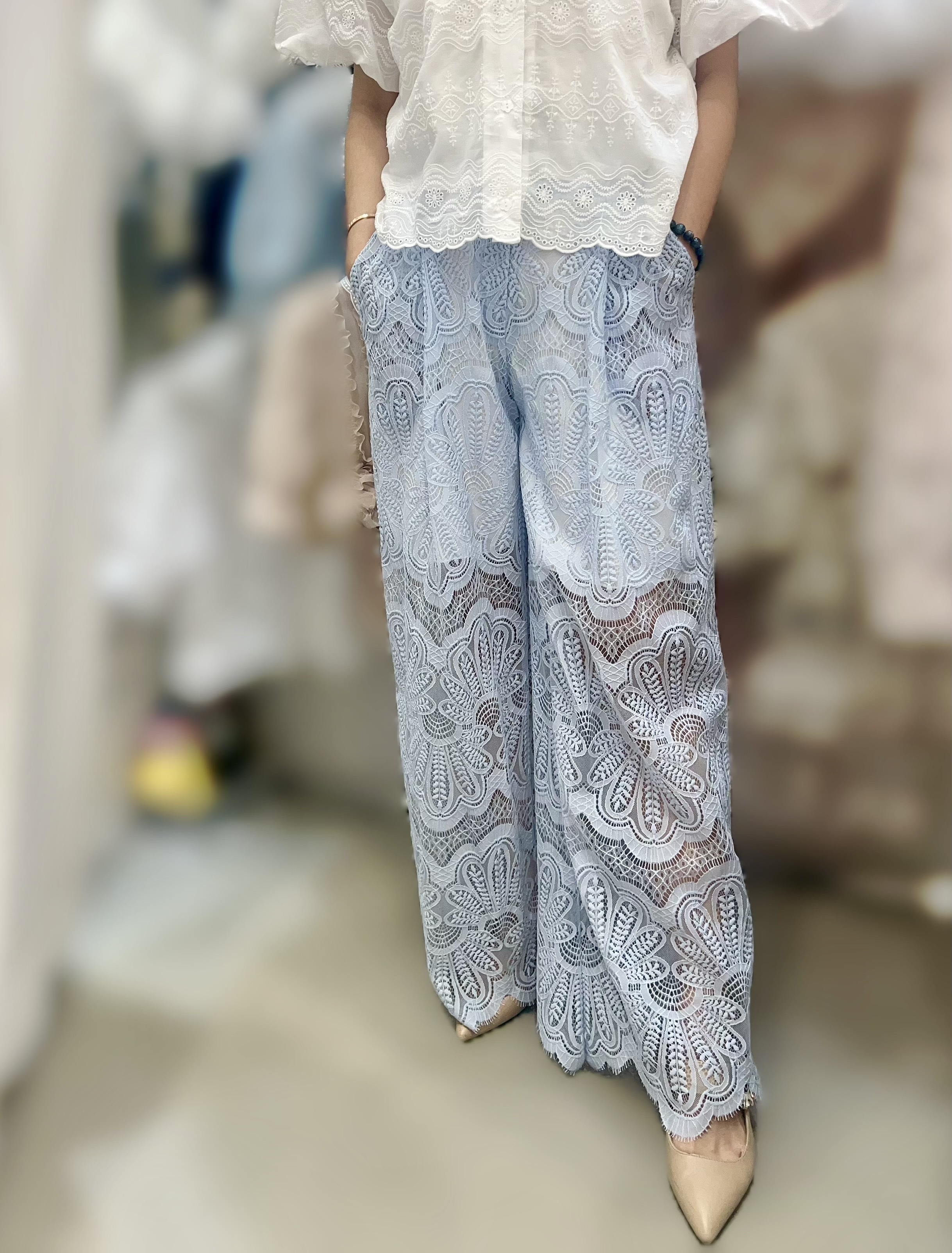 Y133   高質 lace褲 腰28-38    HIP54    長41  469[一口價]