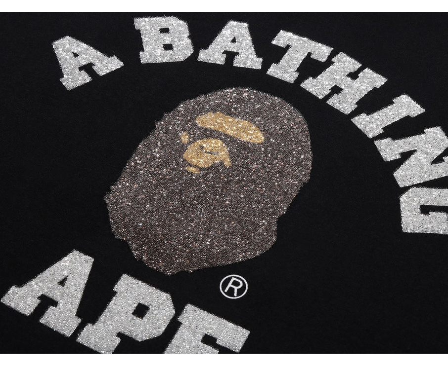 【BAPE男生】0328發售 玻璃微珠材質GLASS BEADS COLLEGE TEE
