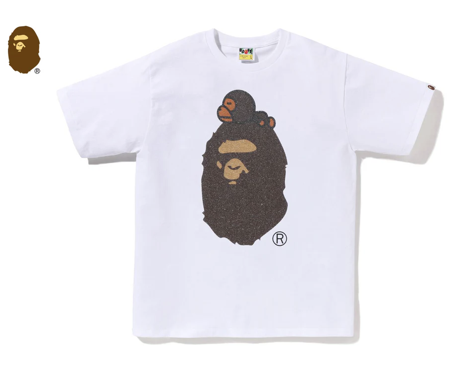 【BAPE男生】0328發售 玻璃微珠材質GLASS BEADS MILO ON BAPE TEE