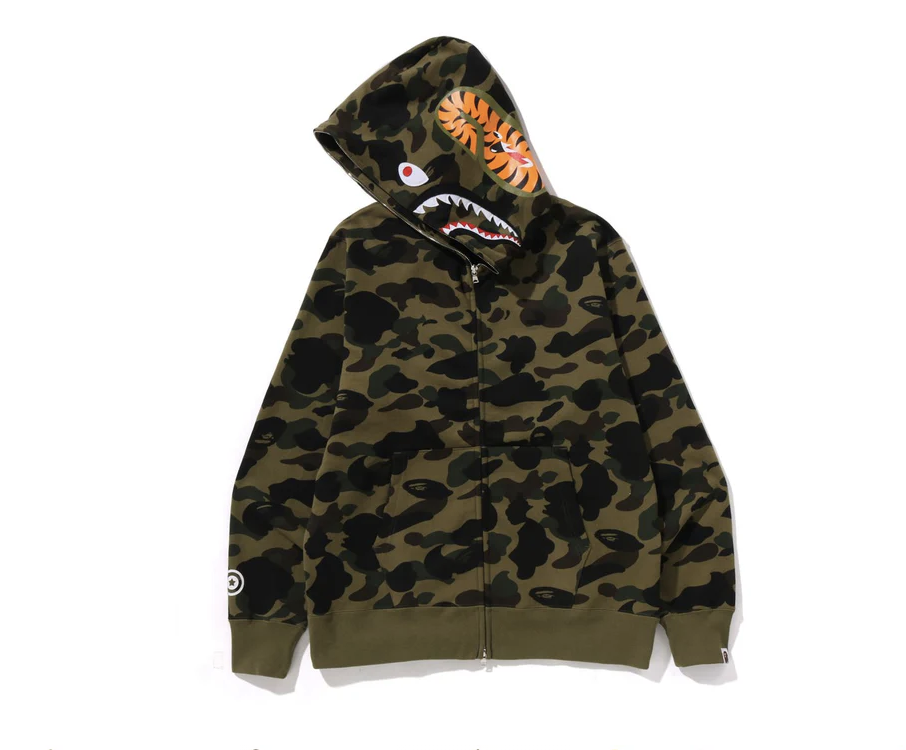 【BAPE男生】0328發售 1ST CAMO SHARK FULL ZIP HOODIE