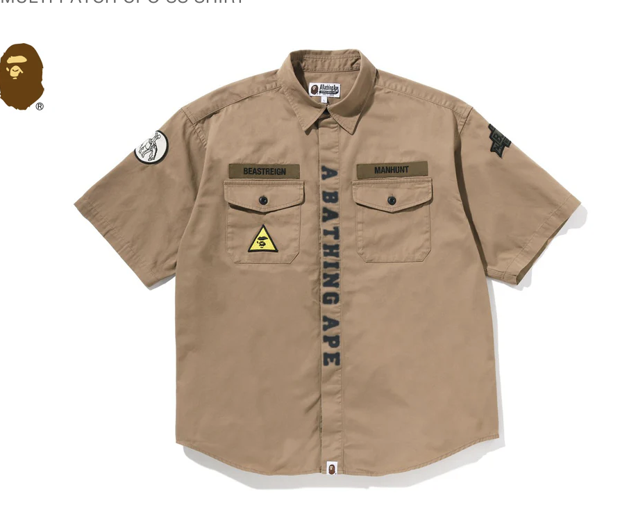 【BAPE男生】0328發售 MULTI PATCH CPO SS SHIRT