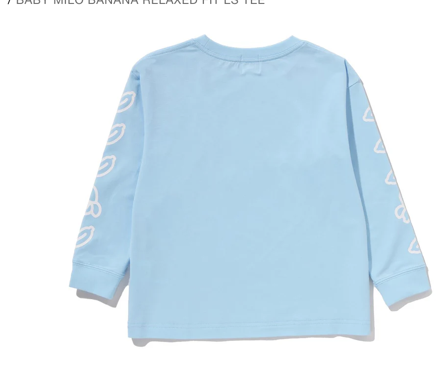 【BAPE童裝】0328發售寬版 BABY MILO BANANA RELAXED FIT LS TEE