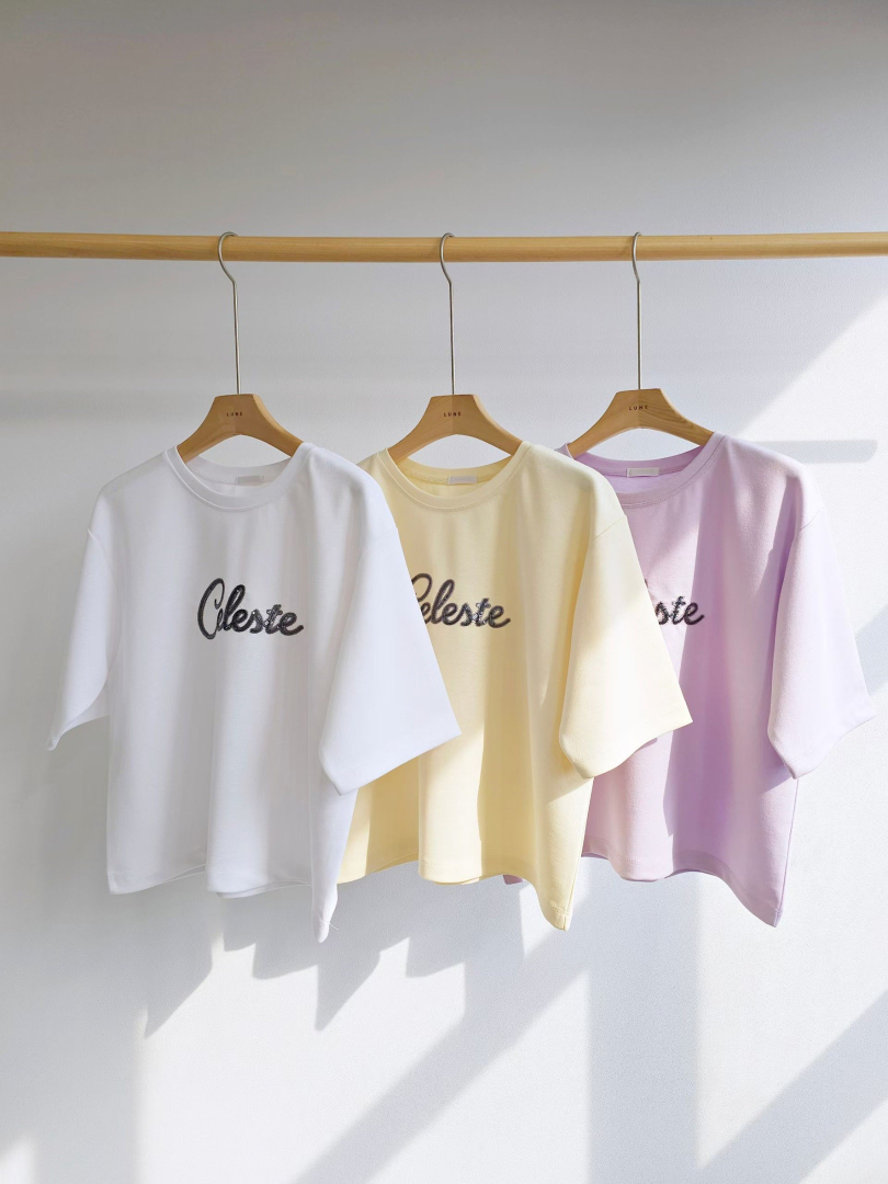 氣質減齡穿搭系列★簡約字母棉T