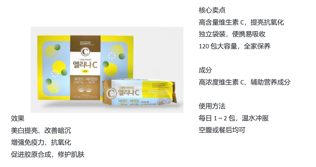 BN260329-K16 JH37 DONGKOOK PHARMA VITAMIN C(3g x 120)