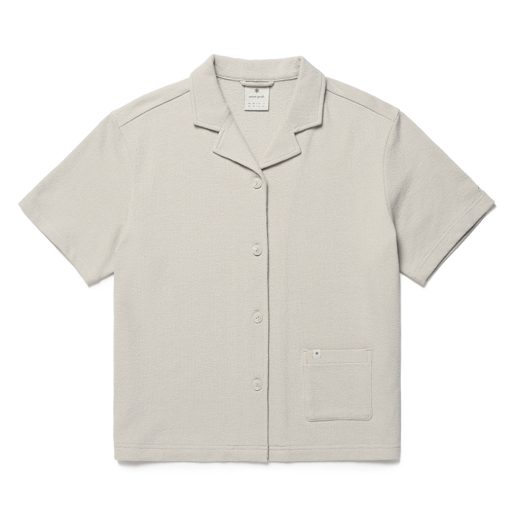 【代購】Snow Peak Terry 女士短袖襯衫 開襟設計 經典繡花 S26MWF-SH35