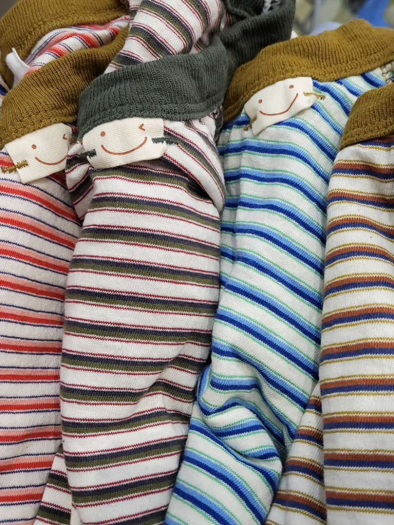 減齡有質感日系條紋七分袖上衣