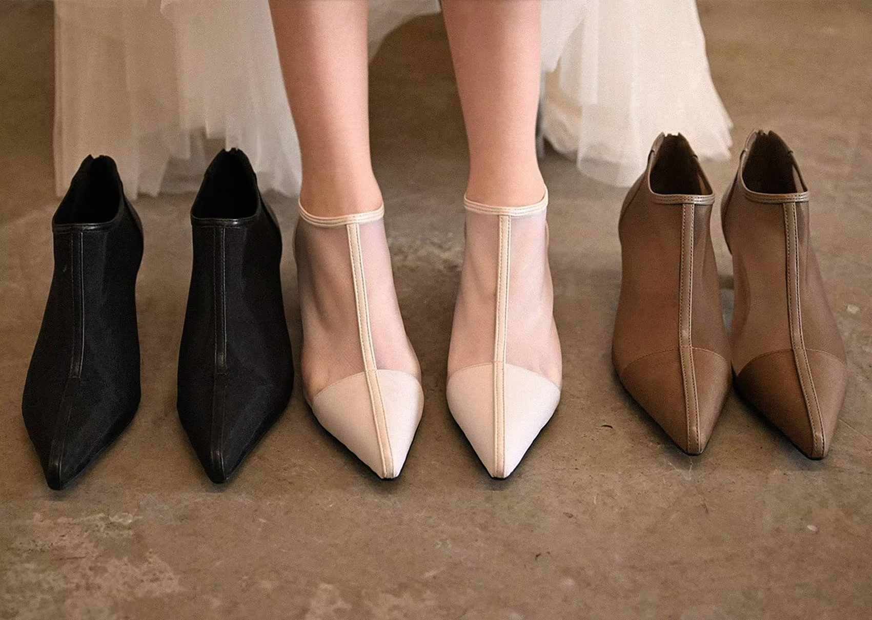 🌝 2026 SS 長腿網紗Ankle Boot 🌝