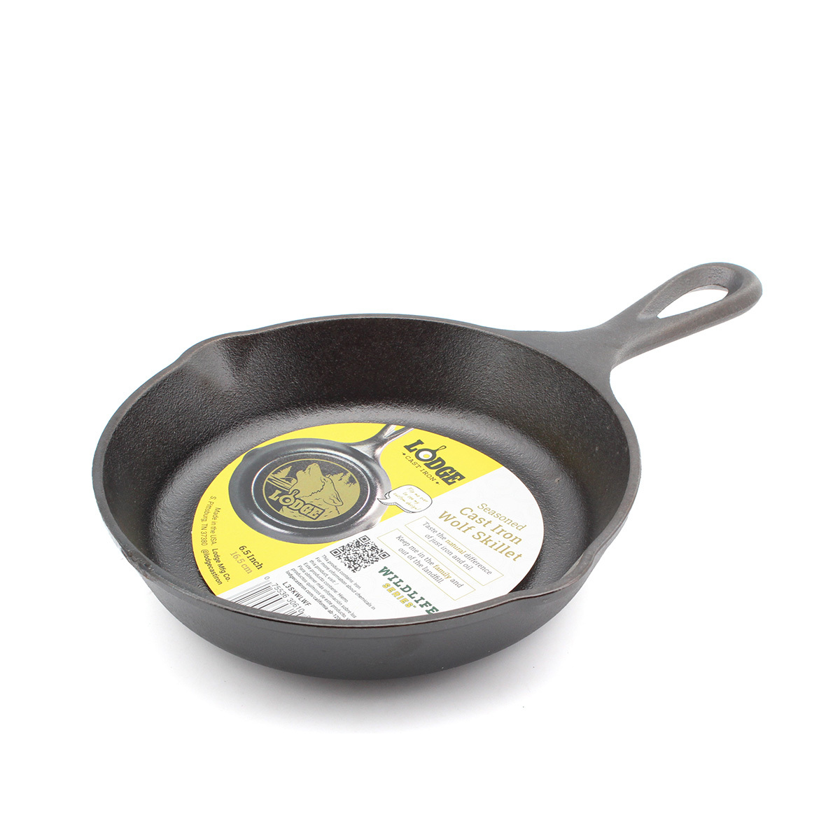 美國 LODGE Wildlife D6.5in 鑄鐵單柄煎鍋(附狼圖案) -F-L3SKWLWF
