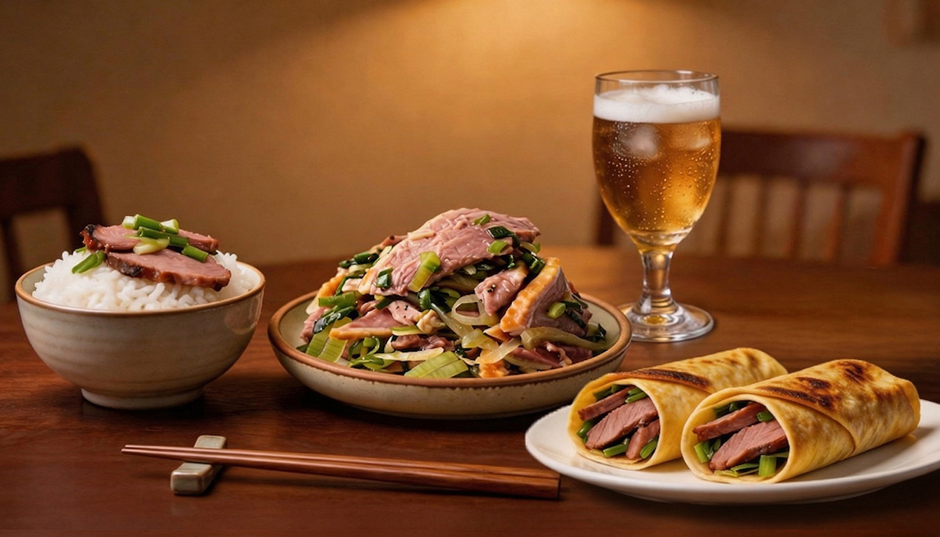 拯救下班後的靈魂-協發行開燻蒜苗鴨料理搭配-質感餐具布置