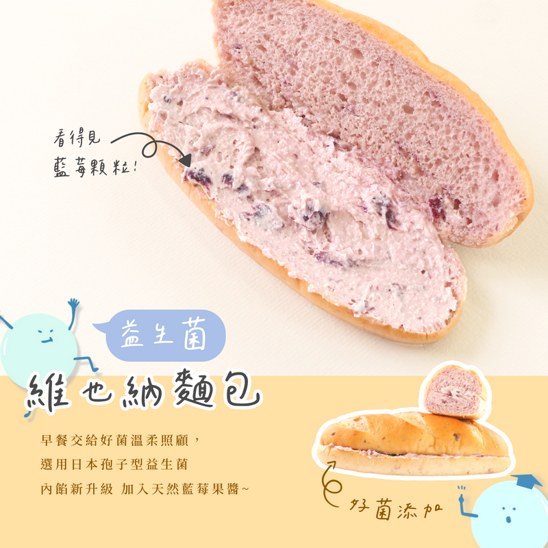 益生菌維也納麵包-天然藍莓