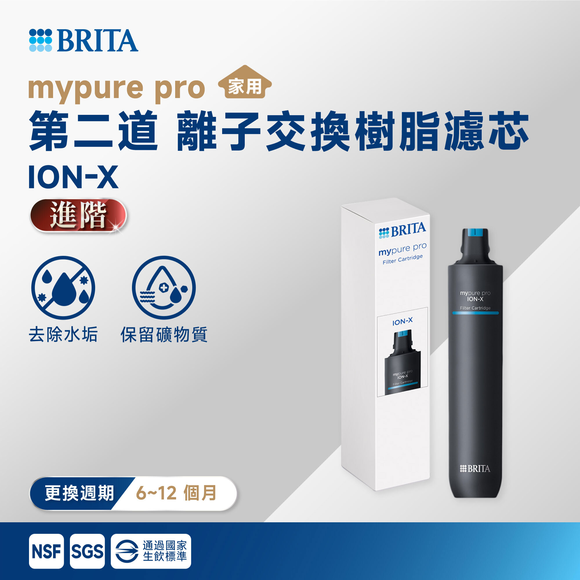 【BRITA】mypure pro 第二道 離子交換樹脂濾芯 ION-X