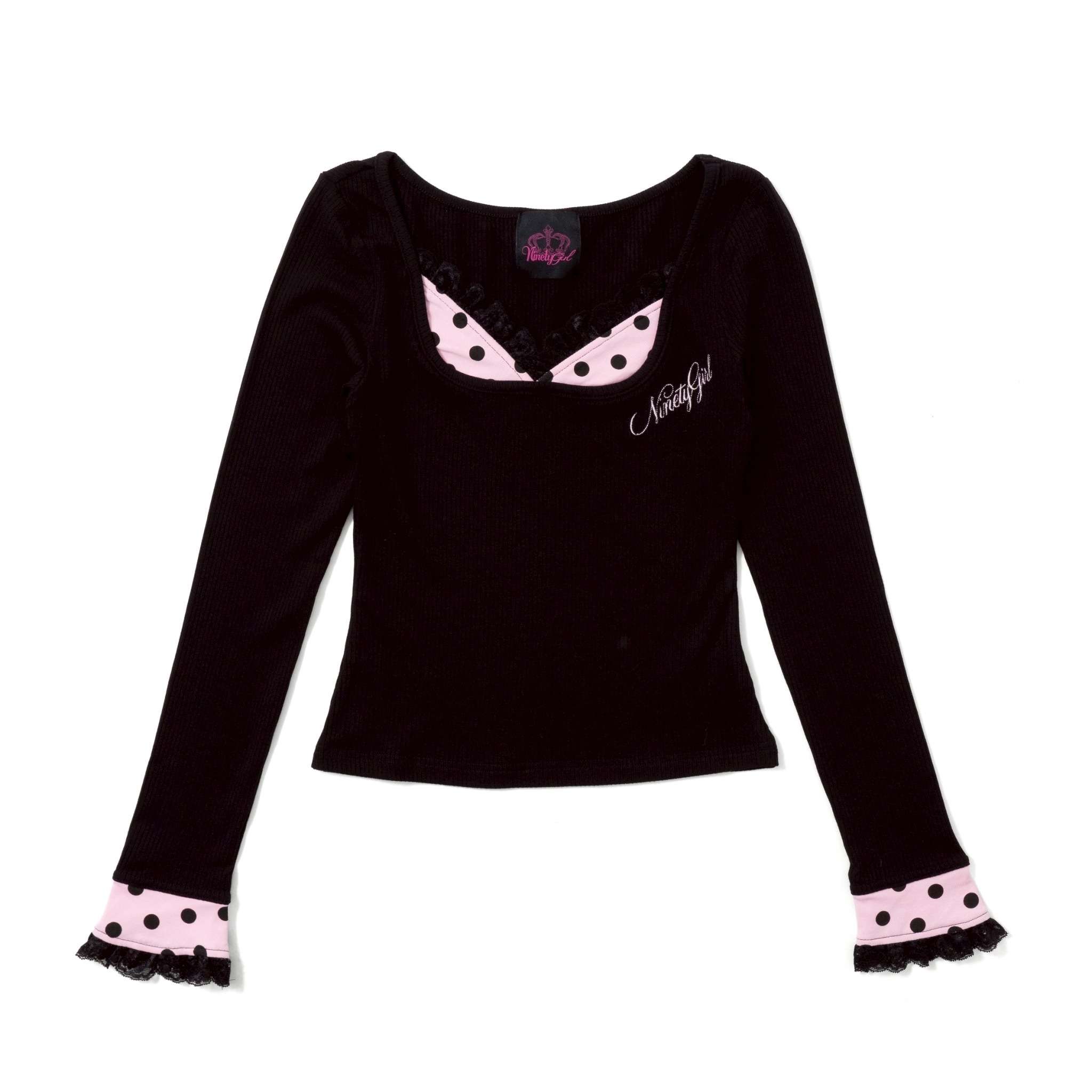 Dot Layered Tulle Top