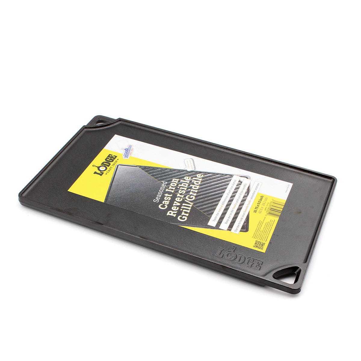 美國 Lodge Chef Collection 16.75 x 9.5in 鑄鐵方形烤板 -G-LDP3