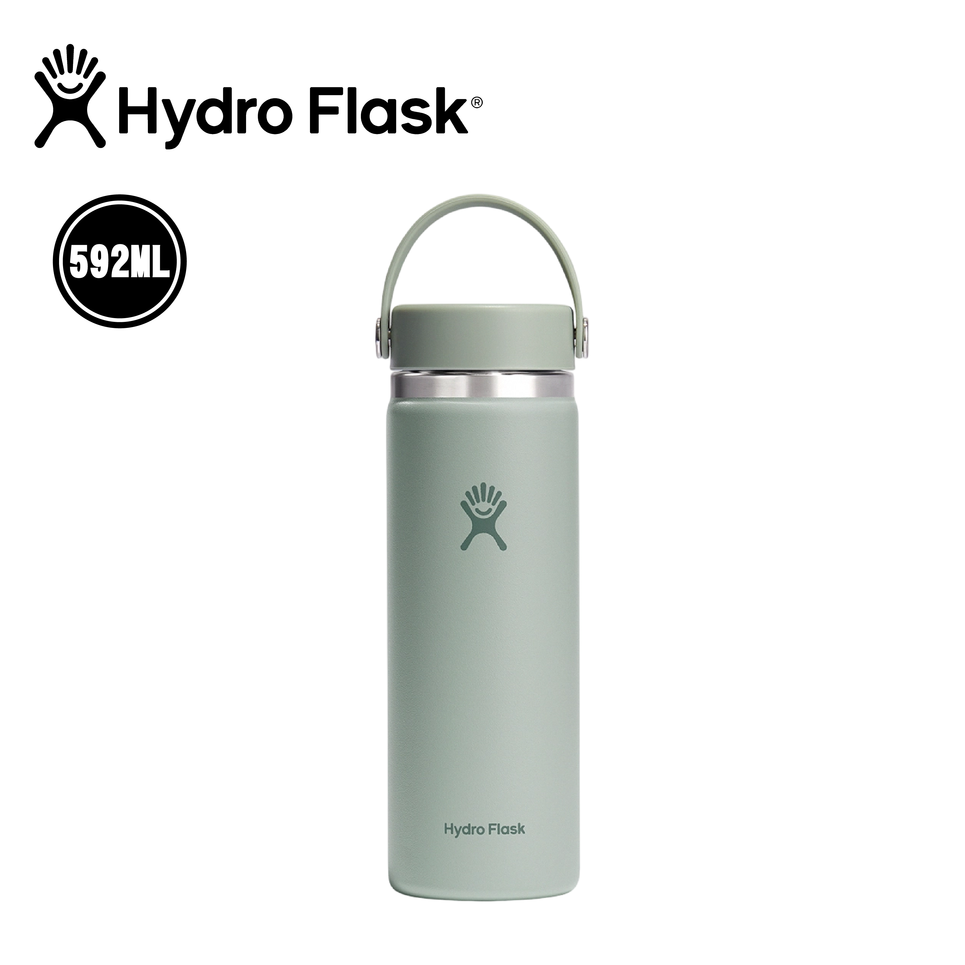 Hydro flask 美國 寬口真空保溫鋼瓶 20oz/592ml (灰綠色) 52HFW20CTS374
