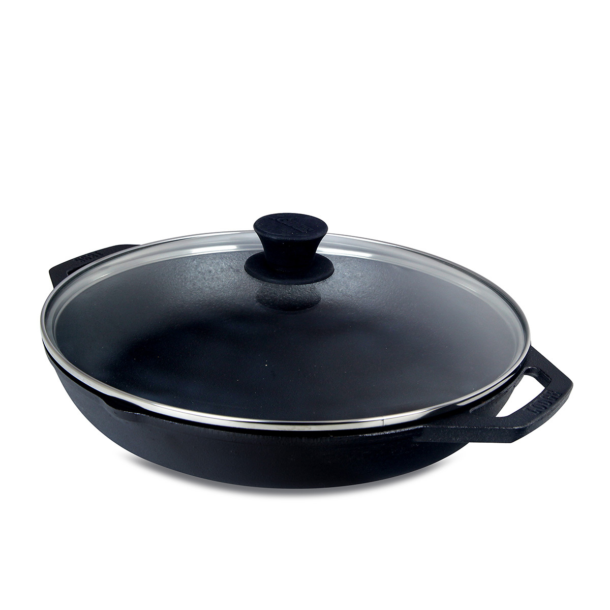 美國 LODGE Chef Collection D12in 鑄鐵雙耳鍋連玻璃蓋 -F-LC12EP