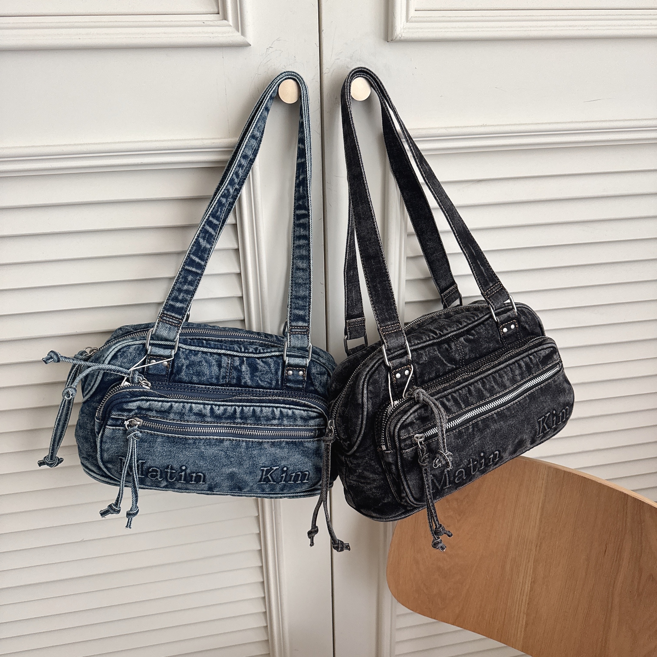 （現貨）韓牌 Matin Kim 水洗 牛仔 單口袋 單肩包 MK2634BG028M