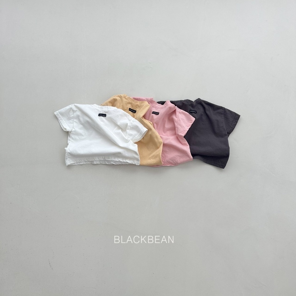 韓國🇰🇷BLACKBEAN 背後小標素色T恤(BS-BM/S-XL)