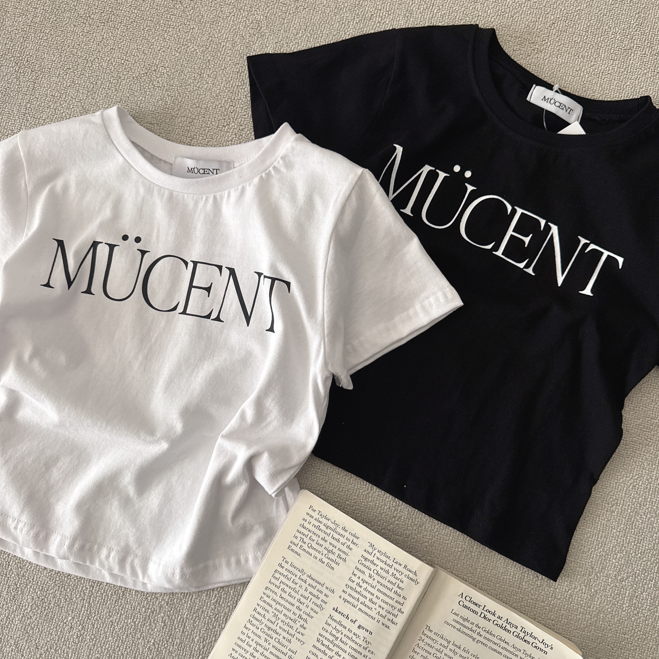 （現貨）韓牌 MUCENT LETTERING 字母logo 短版 短T P00000IF