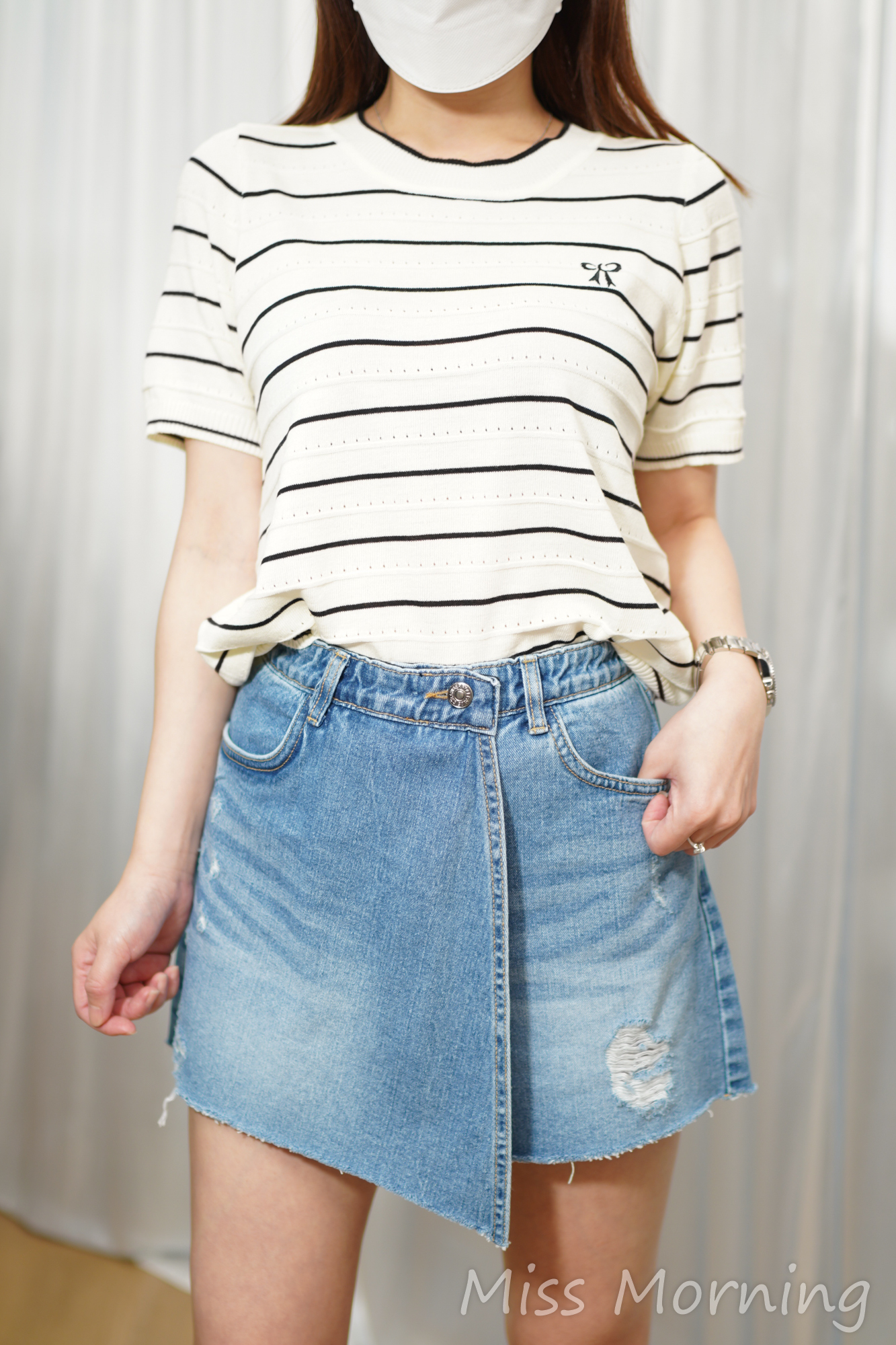 橫條款上衣(15134)