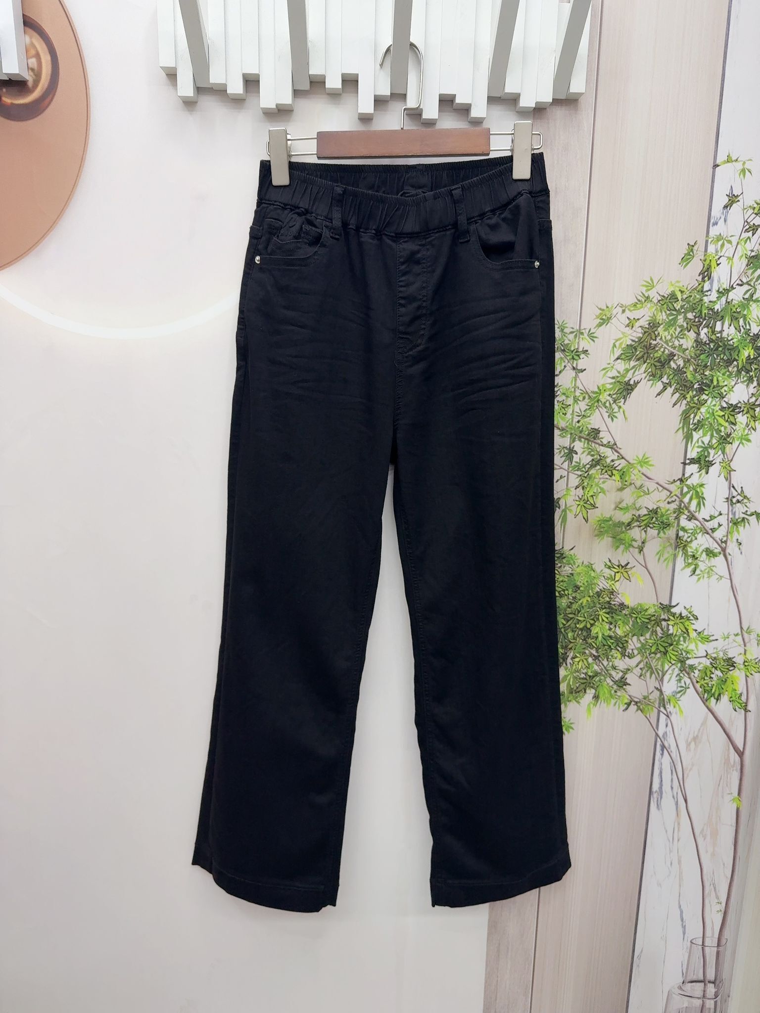 Mar 直腳型黑色褲