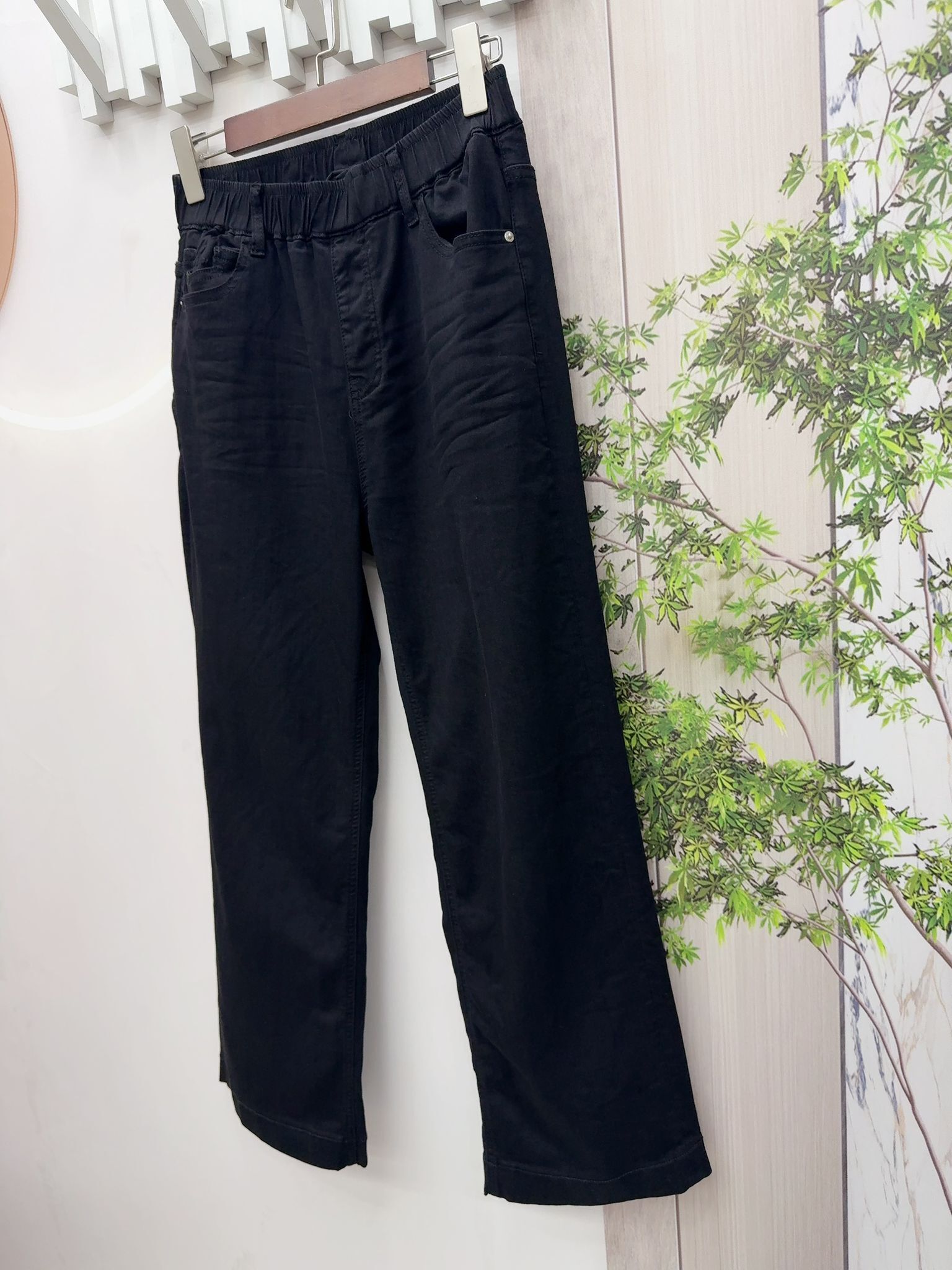 Mar 直腳型黑色褲