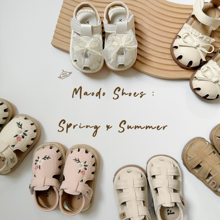 刺繡小花包頭涼鞋