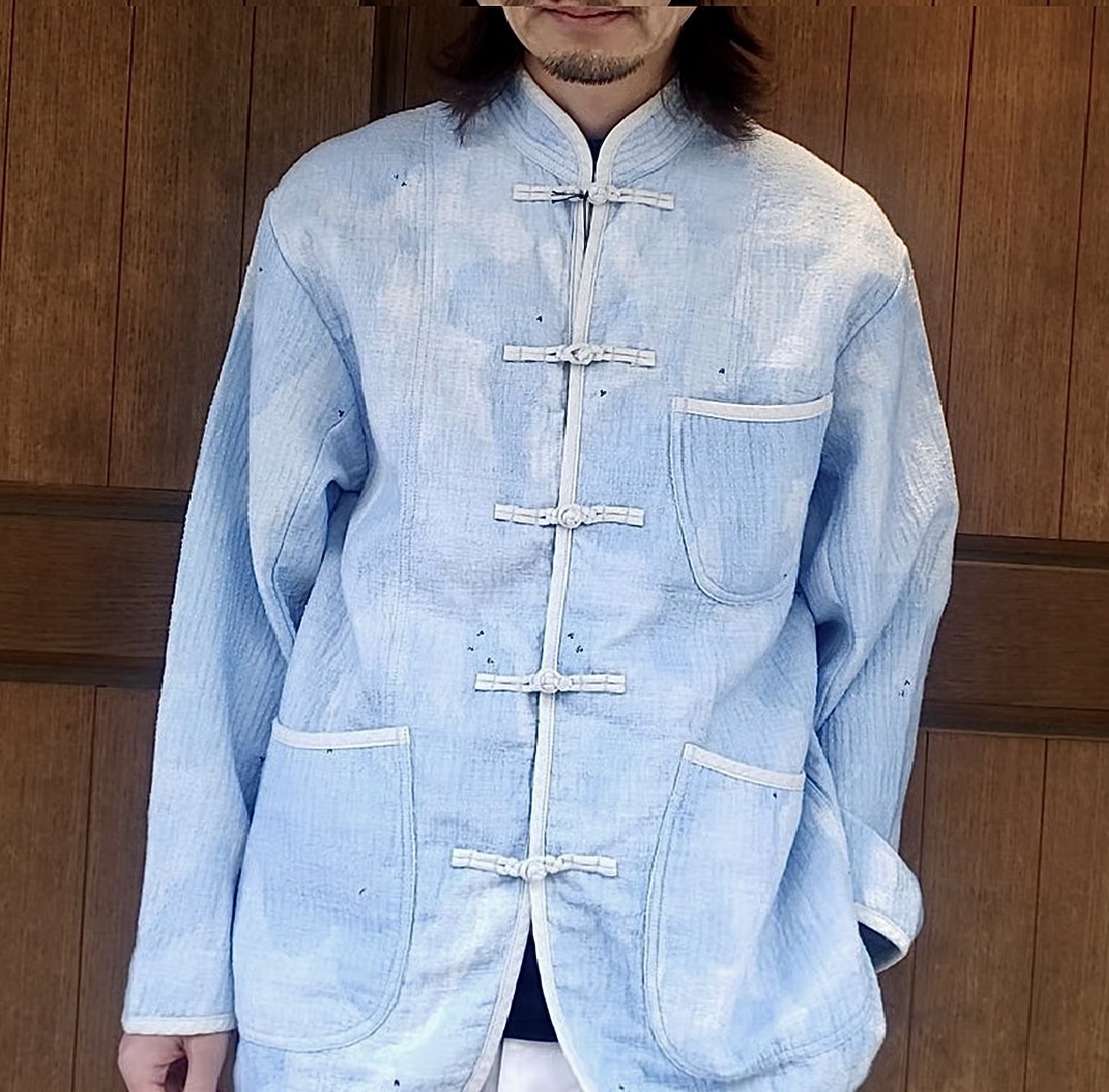 PORTER CLASSIC 2026 PAINTED SASHIKO WATERCOLOR CHINESE JACKET - PRE ORDER ITEM (預訂中)