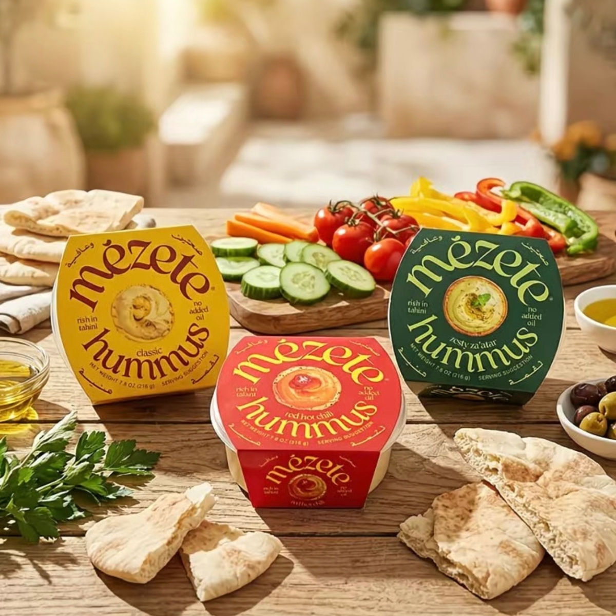 Mezete - Classic Hummus Dip, 215g 鷹嘴豆泥 215g 香醇濃郁 無防腐劑 Kosher 搭玉米餅 口袋餅