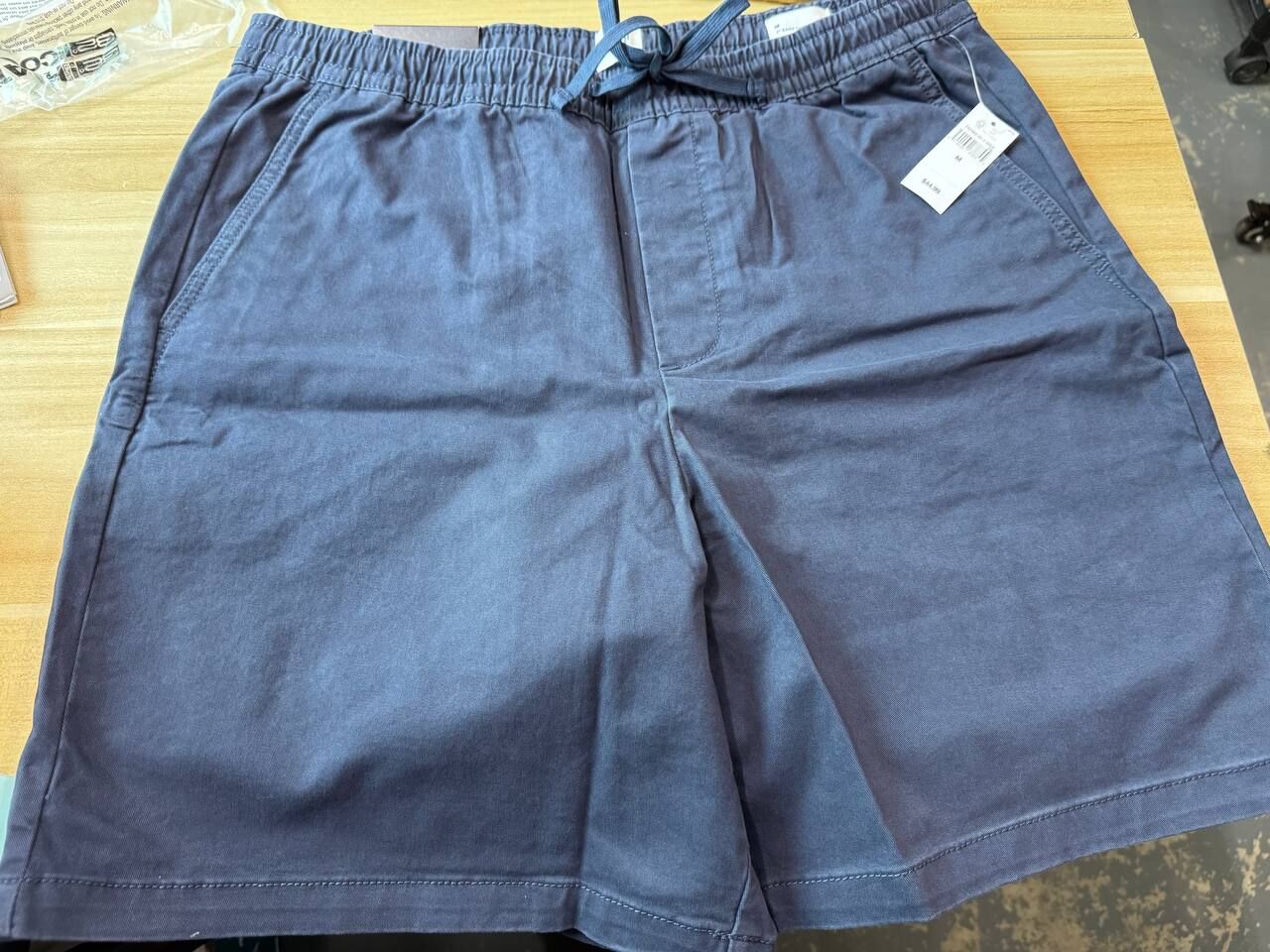 [S] PUMA NAVY MEN'S SHORT COTTON LINEN BLEND, 734392-01-10002 (SPM105)