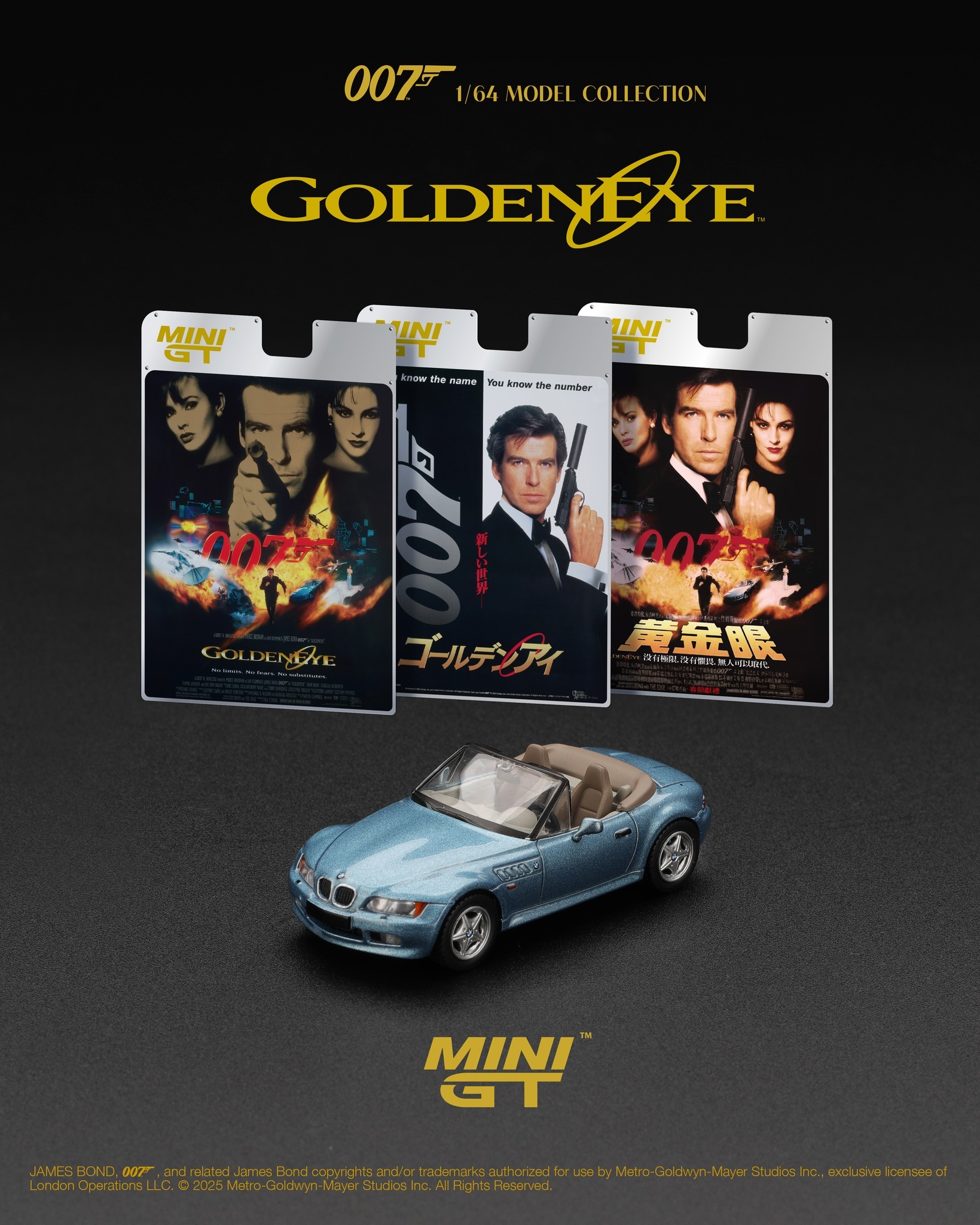 [預訂] Mini GT  BMW Z3 《金眼睛》 / English Blister Packaging