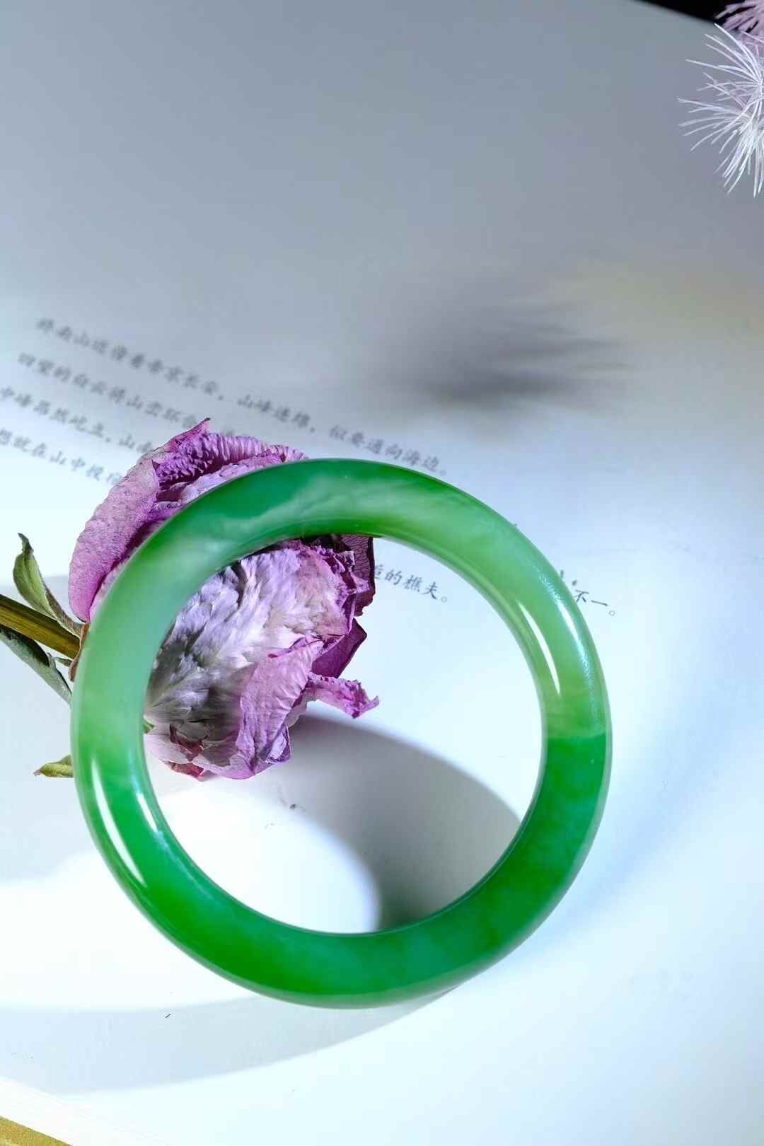 和田玉圓條手鐲,天然和田玉軟玉