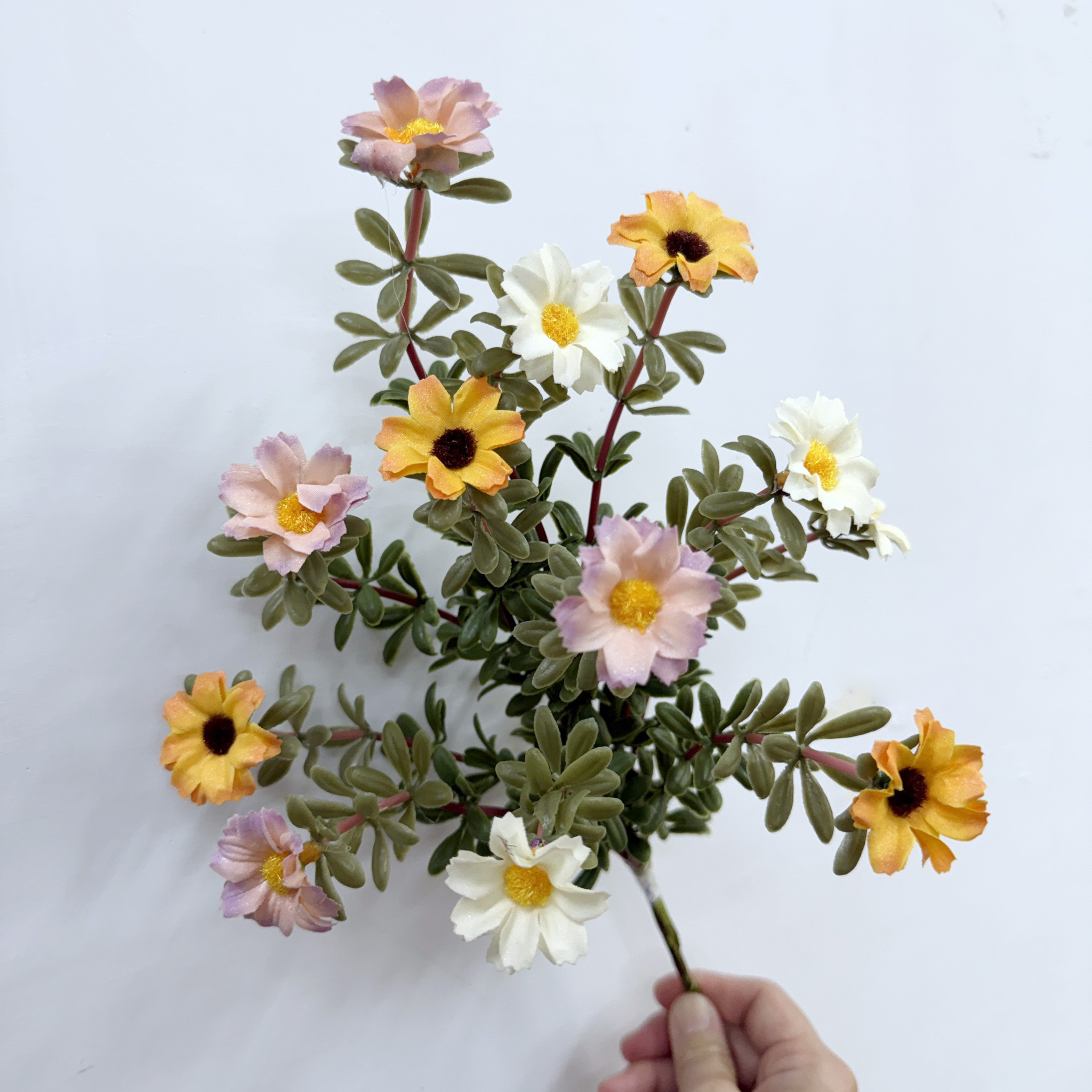 仿真絹布3色雛菊花束